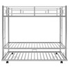 Whisen Metal Twin over Twin Bunk Bed with Trundle and 2 ladders - 4 of 4