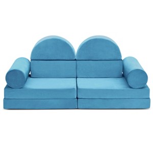 Yinvani Modular Kids Play Sofa,10-Pieces Convertible Modular Play Sofa, Muti-purpose Play Couch for Kids - 1 of 4