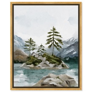 Art Remedy Cold Winter Lake Landscape Wall Art Framed - 1 of 4