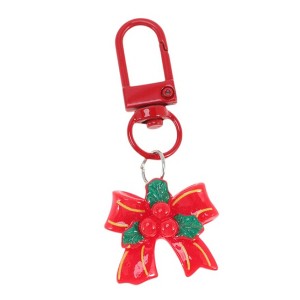 Unique Bargains Christmas Keychain Lobster Clasp Alloy Resin Colorful 1 Pc - 1 of 3