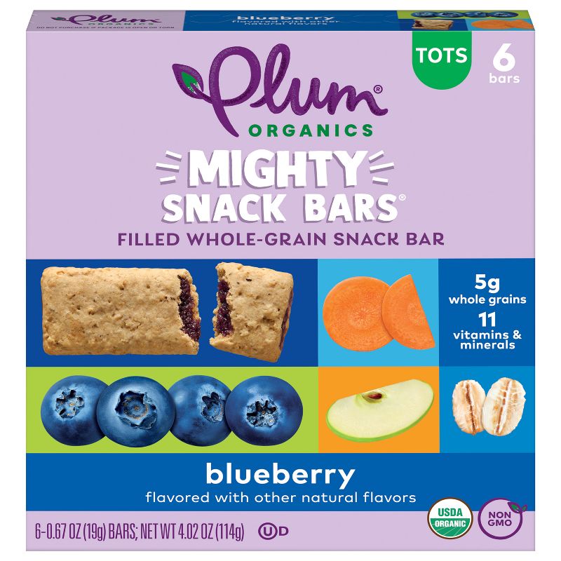 Plum Organics Mighty Snack Bars Blueberry - 6ct/0.67oz Each, 1 of 14