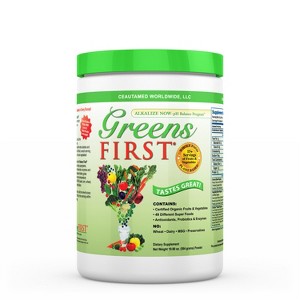 Greens First Original Greens Powder - 49 Superfoods - Organic Fruits & Veggies - Prebiotics, Probiotics & Digestive Enzymes - Antioxidant Smoothie - 1 of 4