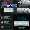 MaseiKar B75 Mechanical Keyboard,75% Layout with Knob,Hot Swappable RGB Backlit Gasket Mounted, Double-Shot PBT Keycaps(White,Milk V2 Linear Switch) - 2 of 4
