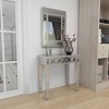 Set of 2 Glam Wood Console Tables Gray - Olivia & May: Matching Mirror, Drawer Storage - 4 of 4