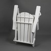 Racxily HDPE Folding Adirondack Chair with Dual Cup Holder - Composite Adirondack Chair with Wood Texture- White - 3 of 4