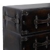 Traditional 6 Drawer Faux Leather Chest Black - Olivia & May: No Assembly, Divided Storage - 4 of 4