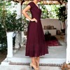 Anna-Kaci Women's Boho Inspired Lace Cap Sleeve Lace Trim Ruffle Flared Hem Maxi  Dress - 2 of 4