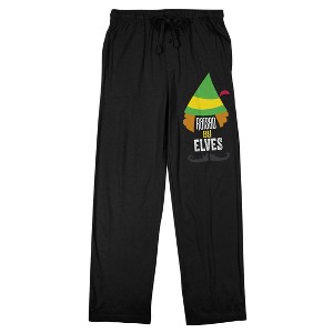 Elf Raised By Elves Men's Black Sleep Pajama Pants - 1 of 4