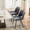 YOUNIKE Modern Dining Room Chairs Set of 2 Armless Kitchen Diner Chair Leather Upholstery Chairs for Dining Table 19.29"Wx19.69"Dx18.5"H - 4 of 4