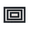 Evergreen Black and White Frame Layering Mat Indoor Outdoor 2'2"x3'6" Black - 2 of 4