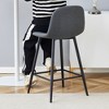 KTMBDW Bar Stools Set of 2, Bar Height Bar Stools with Back, Ergonomic Backrest, Metal Legs, 24.6-Inch Tall Barstools for Kitchen Island - 3 of 4