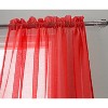 RT Designer Collection Celine Sheer Luxurious Modern Design Curtain Panel 54" x 84" Red - 4 of 4