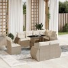vidaXL Garden Sofa Set Beige - 2 of 4