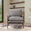 Modern Velvet Accent Chair with Wooden Legs, Comfortable Leisure Armchair for Living Room, Bedroom or Office - ModernLuxe - 2 of 4