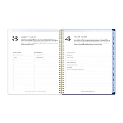 Day Designer 2024-25 Weekly/Monthly Planner 11&#34;x8.5&#34; Wirebound Blue Bouquet