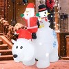 Angel Sar 6ft Animated Inflatable Polar Bear with Head Motion, Multi-Color Christmas Character Scene, 5 LED Lights for Indoor/Outdoor - 4 of 4