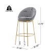 PAGED Bar Stools Set of 2, Modern Elegance Counter Stools with Gold-Plated Frame, Bar Chairs for Home Pub - 3 of 4