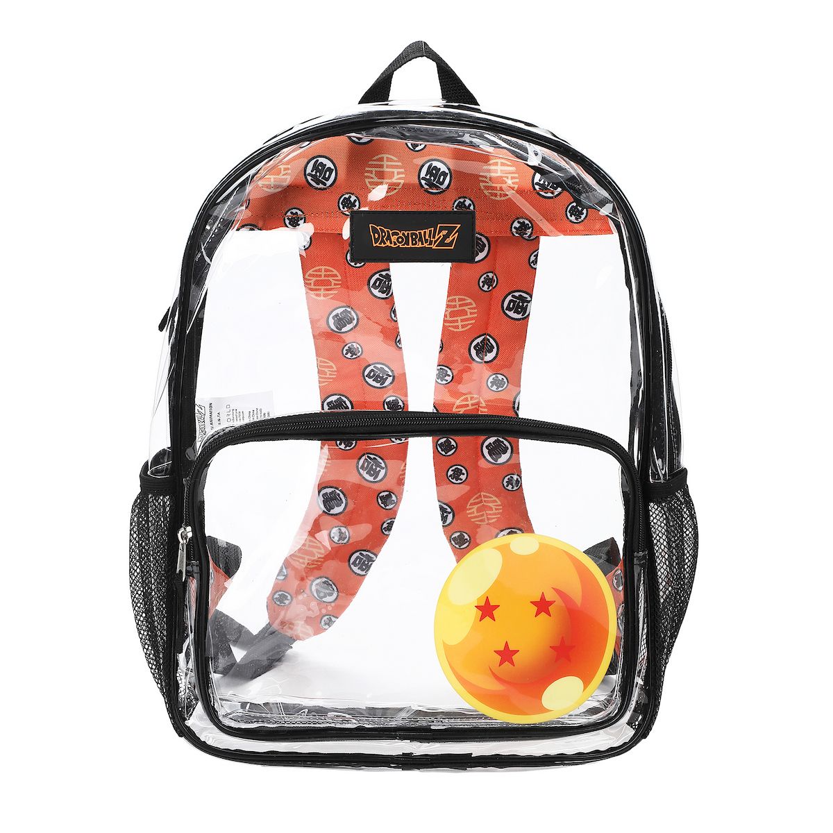 Dragon Ball Z Dragon Ball 16" Clear Backpack For School And Travel