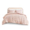 Racxily Clip Jacquard Comforter Set, Pompom Detail Design with Antimicrobial Protection - 2 of 4