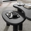 Lirago Wood Nesting Coffee Tables Set of 2 Black 34x25 - 4 of 4