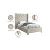 Meridian Furniture,Aiden Velvet Bed - 4 of 4