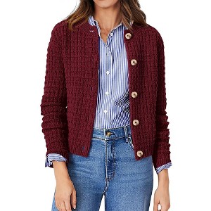 Women's Knit Cardigan Sweaters Casual Long Sleeve Open Front Button Down Trendy Jackets Outerwear - 1 of 4