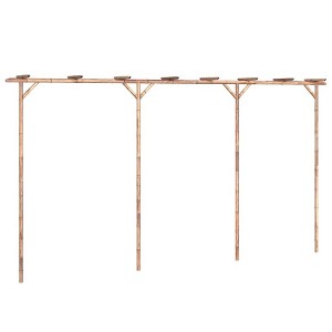 vidaXL Bamboo Pergola/Outdoor Garden Arbor - Weather-Resistant, Rustic Farmhouse Style Plant Support for Gardens/Patios 151.6x15.7x80.7 - 1 of 4