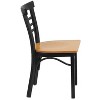 Emma and Oliver 2 Pack Three-Slat Ladder Back Metal Restaurant Chair - 4 of 4