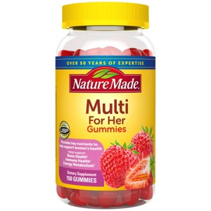 Nature Made Multivitamin For Her, Womens Multivitamin for Daily Nutritional Support, Multivitamin for Women, 150 Gummies, 75 Day Supply - 1 of 4