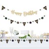 Big Dot of Happiness Mardi Gras - Masquerade Birthday Party Letter Banner Decoration - 36 Cutouts & No-Mess Real Gold Glitter Happy Birthday Letters - 2 of 4