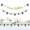 Big Dot of Happiness Mardi Gras - Masquerade Birthday Party Letter Banner Decoration - 36 Cutouts & No-Mess Real Gold Glitter Happy Birthday Letters - image 2 of 4