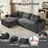 108" Sectional Couches for Living Room, L-Shaped Plush Corduroy Fabric Upholstered Modular Sectional Couches - 4 of 4