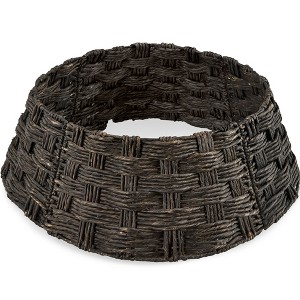 Best Choice Products 36in Basket Woven Hyacinth Christmas Tree Collar, Tree Skirt Accessory w/ Cord Cut-Out - 1 of 4