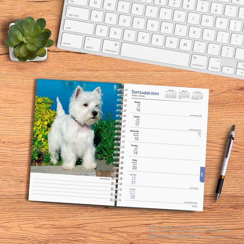 Browntrout 23-2024 Weekly/Monthly Planner 7.5&#34;x7.125&#34; West Highland White Terriers, 4 of 5