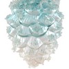 Northlight Icy Pine Cone Glass Christmas Ornament - 4.75" - Blue and White - 3 of 4