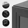 Wood Accent Cabinet in Black, Storage Organizer with Adjustable Shelves and Glass Doors for Kitchen Bedroom Living Room Dinning Room - 4 of 4