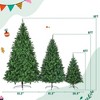 NicBex Prelit Artificial Christmas Tree Hinged Full Trees Set of 3 with Branch Tips and LED Lights for Indoor Decor, Green - 2 of 4