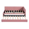 Twin/Full Upholstered Daybed with Trundle, Linen Daybed Sofa Bed Frame for Living Room Bedroom - 4 of 4