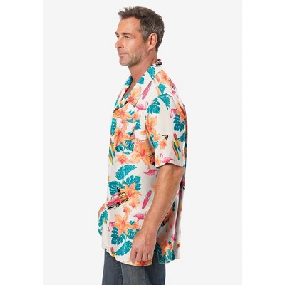 KingSize KS Island Printed Rayon Short-Sleeve Shirt