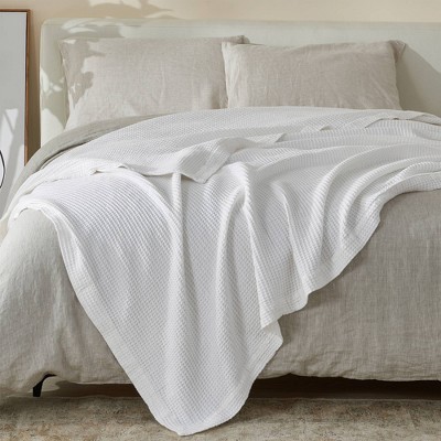 50"x60" Cotton Waffle Weave Throw Blanket - Patina Vie