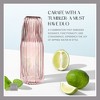 Elle Decor Ribbed Bedside Water Carafe with Tumbler Set, Ribbed Glass Pitcher and Matching Drinking Glass Doubles as Lid, 39-Ounce - 3 of 4