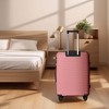 NAYSAYE Luggage PP Hardshell 3 Piece Spinner Set with TSA Lock and Nested Design for Travel, Pink, 21.46"*12.01"*30.51" - 2 of 4