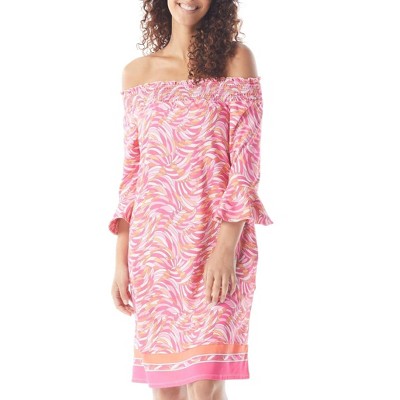 Beach House Style Kelsea Smocked Off the Shoulder Dress