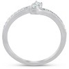 Pompeii3 1/4 Ct Two Stone Diamond Engagement Forever Us Ring White Gold Anniversary Band - 3 of 4