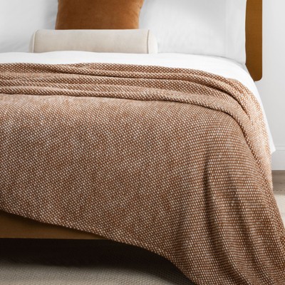 Nate Berkus Two-Tone Cotton Bed Blanket - Brown