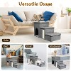 iMountek"3-Step Foldable Pet Stair Ramp with Scratcher, Storage & Pet House for Small/Medium Pets, 165LBS"Grey - 2 of 4