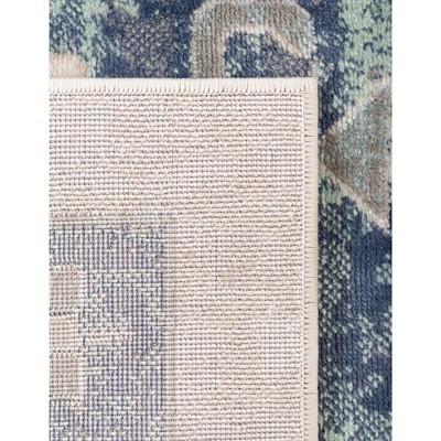 Whitney 8 ft Square French Blue Synthetic Medallion Rug