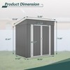 NicBex 6x4 FT Outdoor Storage Shed,Metal Outdoor Shed  with Hinged Door and Padlock,Storage Sheds for Garden - 3 of 4