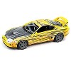 1997 Toyota Supra Yellow with Manga Art Style Graphics Limited Ed "Manga Racing" Series 1/64 Diecast Model Car by Auto World - 2 of 3