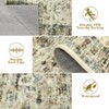 Vintage Distressed Large Living Room Rug for Bedroom, Oriental Soft Low-Pile Indoor Accent Carpet, Non-Skid, Machine Washable, Brown - 4 of 4